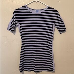 Lululemon Athletica Lavender Nd Black Striped Tee 4